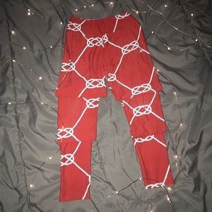 Red Leggings with Knots!